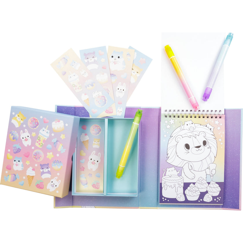 Tribe: Pastel Coloring Set - Kawaii Café -Activity Set