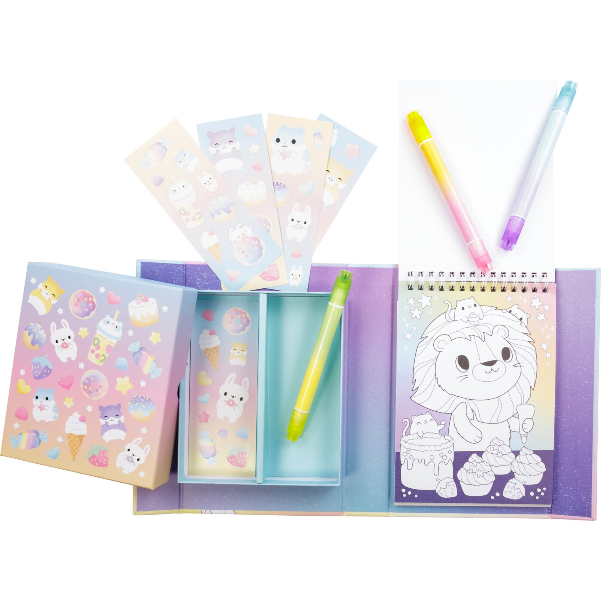 Tribe: Pastel Coloring Set - Kawaii Café -Activity Set