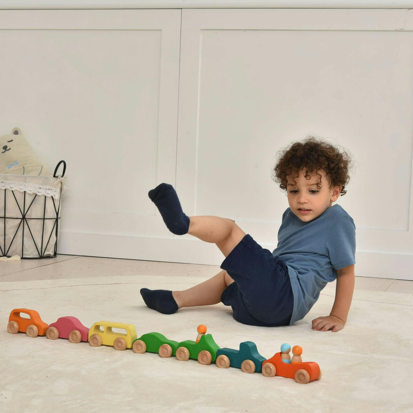 Wooden Car Toy set - 10 Piece Set