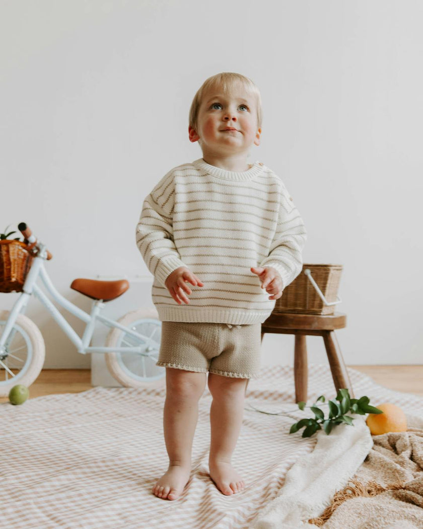 Organic Cotton Stripe Sweater