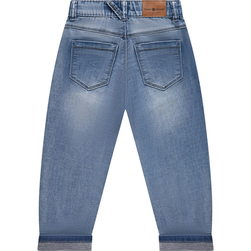 Wide Leg Jogger Denim