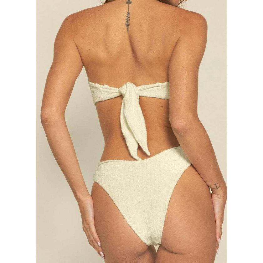 Rib Lulu Zig-Zag Stitch Bikini Bottom