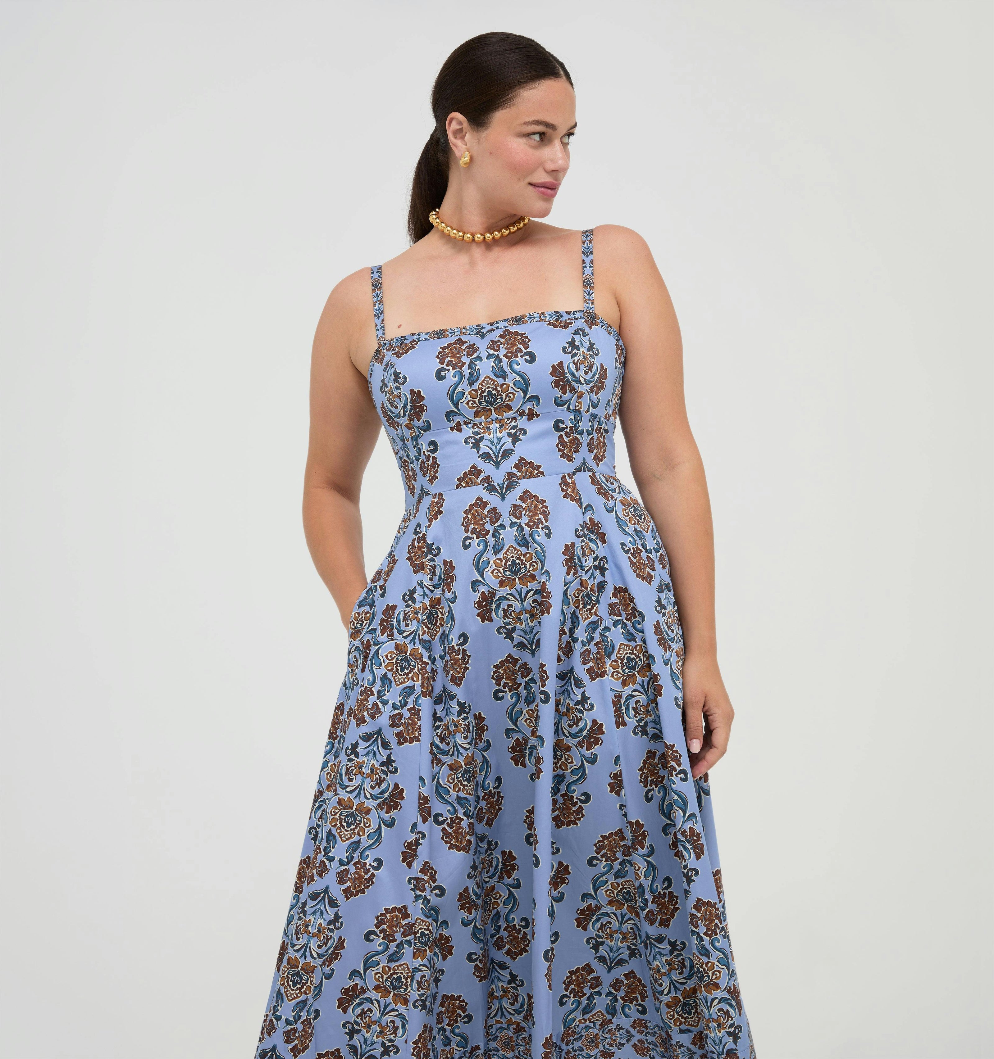 The Margot Dress -  Stowell Medallion Iris