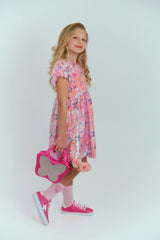 Dream Sequin Short Puff Sleeve Dress
