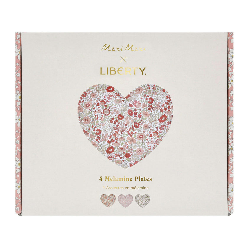 Meri Meri x Liberty Mixed Set Reusable Heart Plates