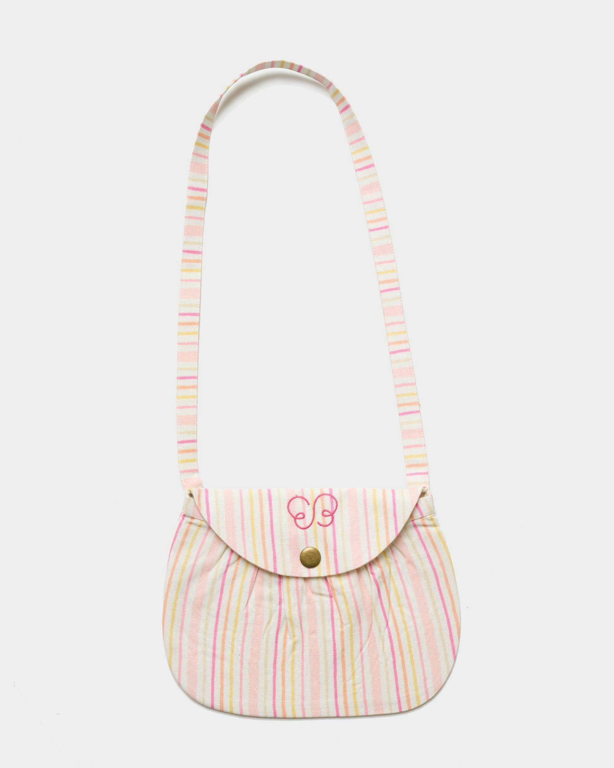 Hudson Purse - Pink Stripes