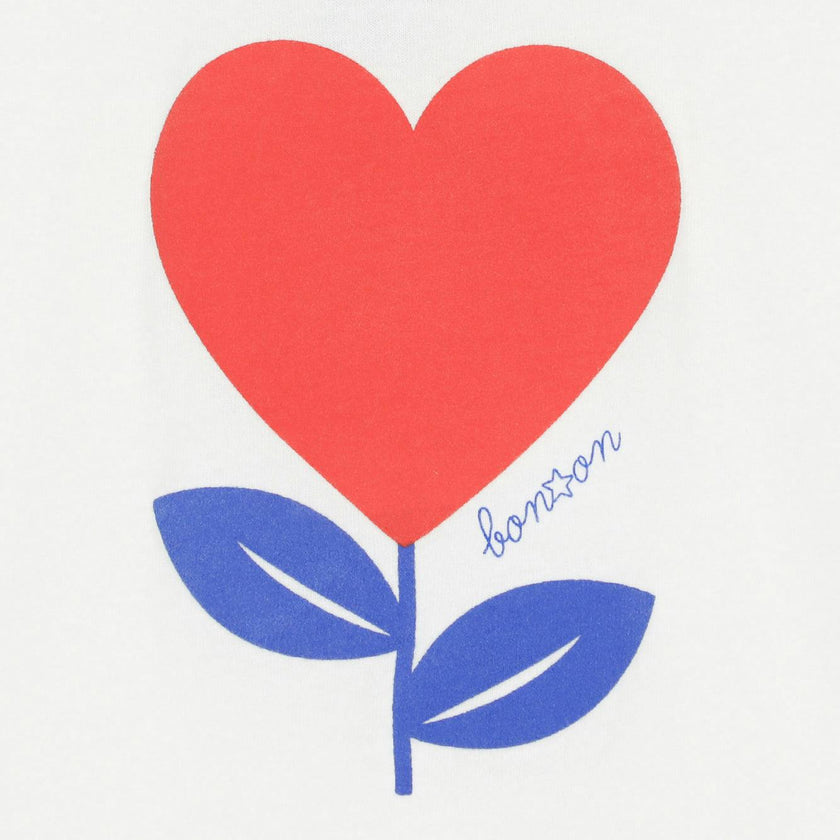 BONTON Livo Coeur Baby T-Shirt - Ecru Bonton