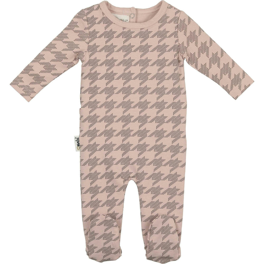 Houndstooth Long Sleeve Footie