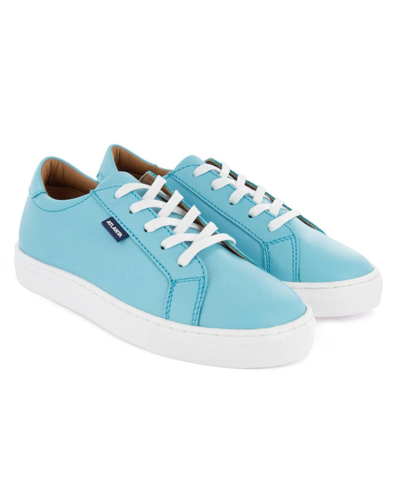 Laces Sneakers - turquoise blue smooth