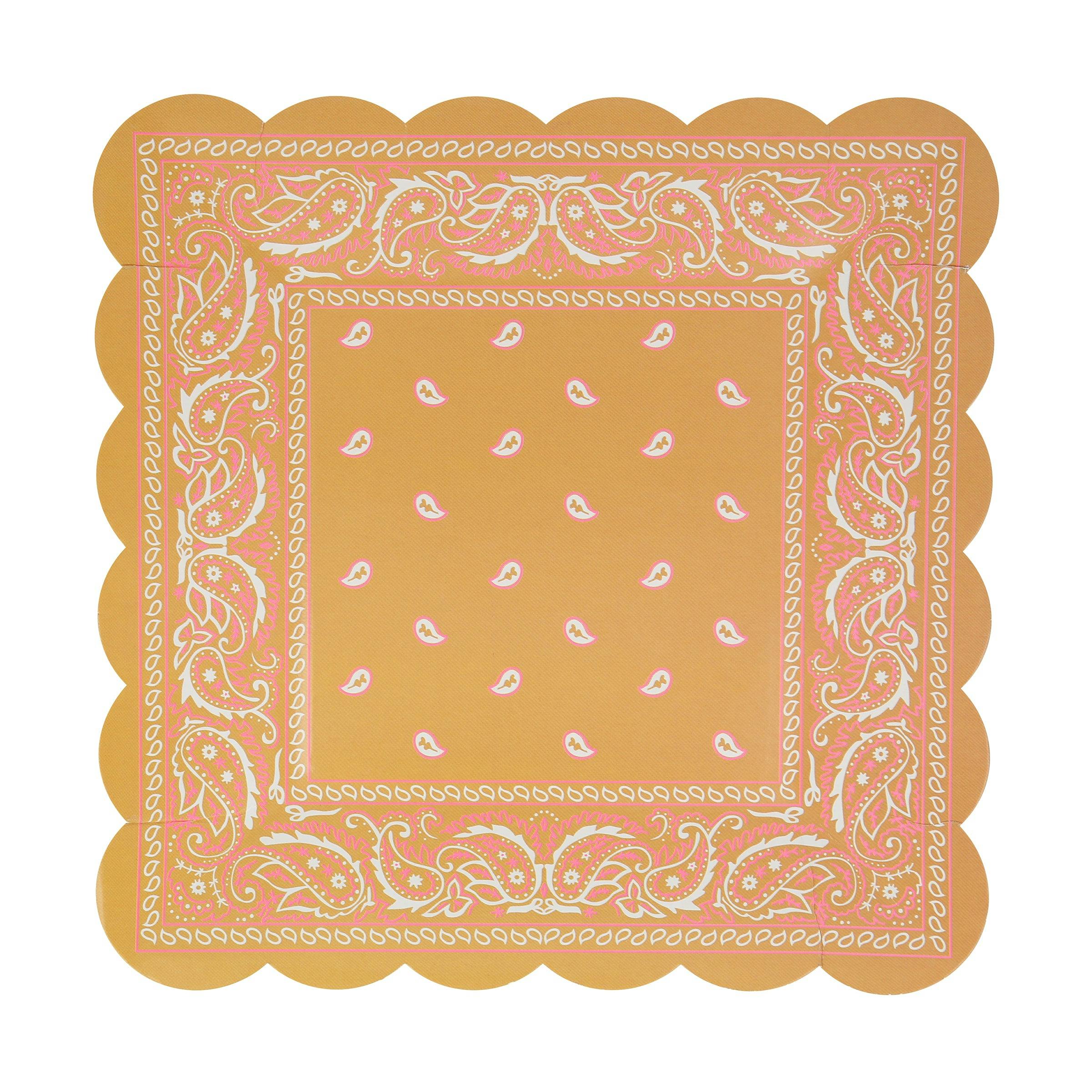 Western Bandana Square Plates