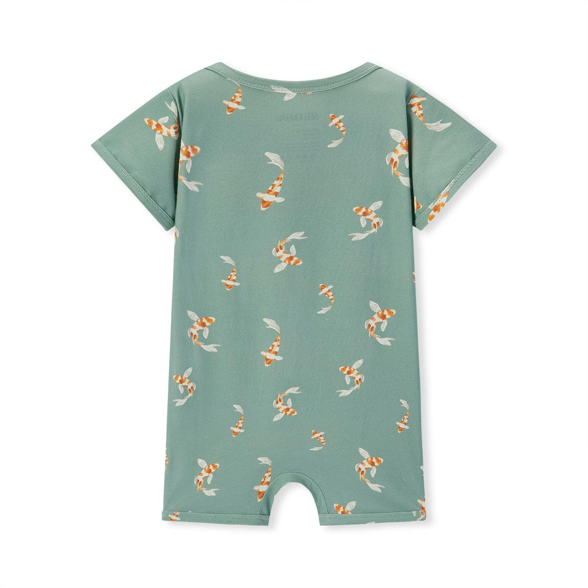 Swimming Koi Cotton Stretch Shortall