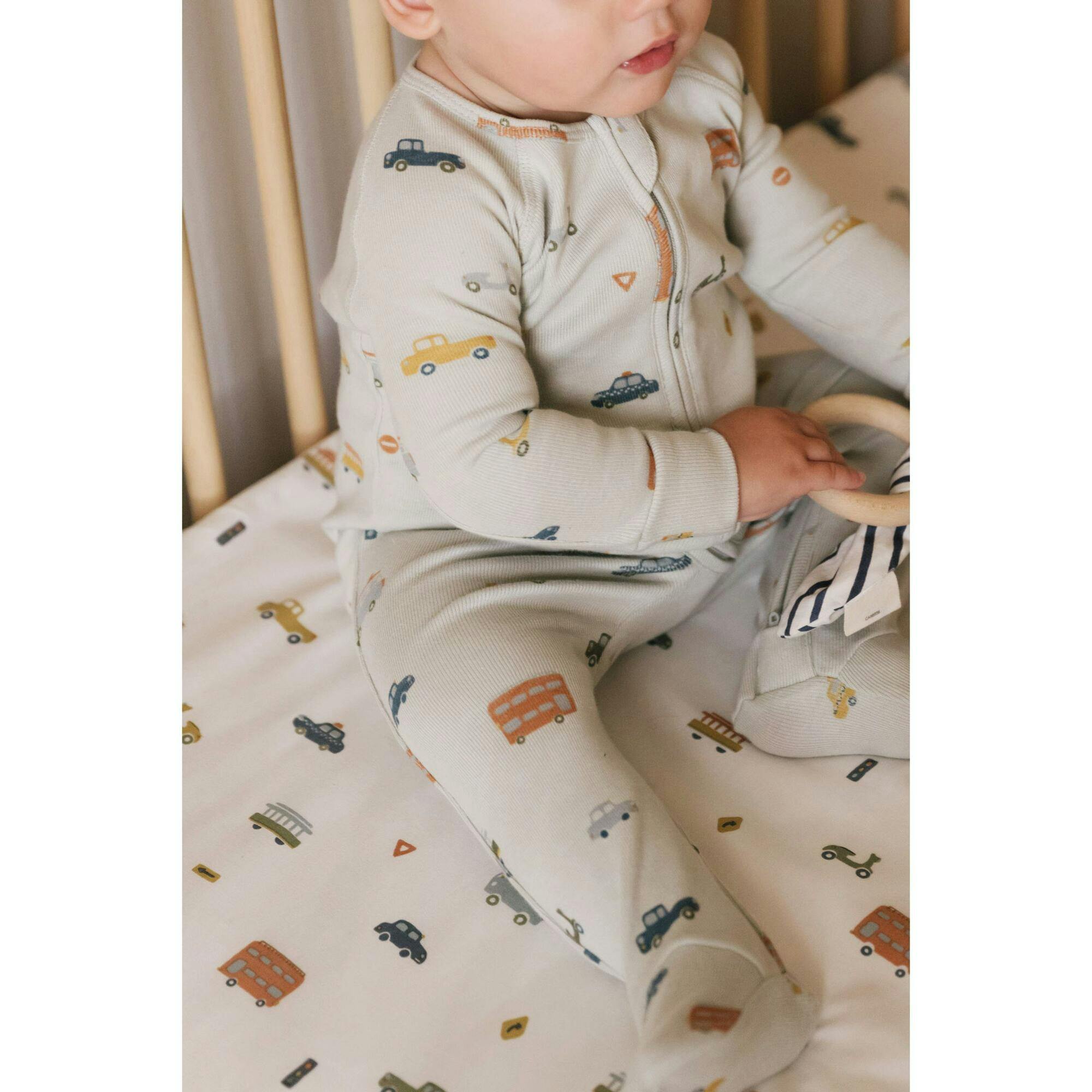 Ribbed Sleeper, White