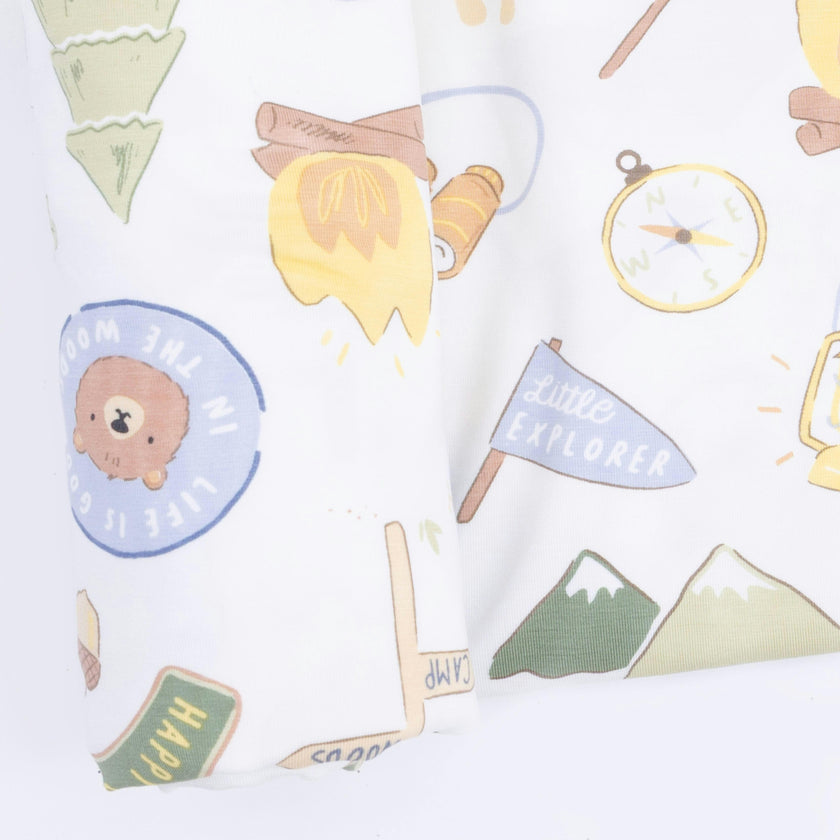 Camping Blue - Swaddle Blanket
