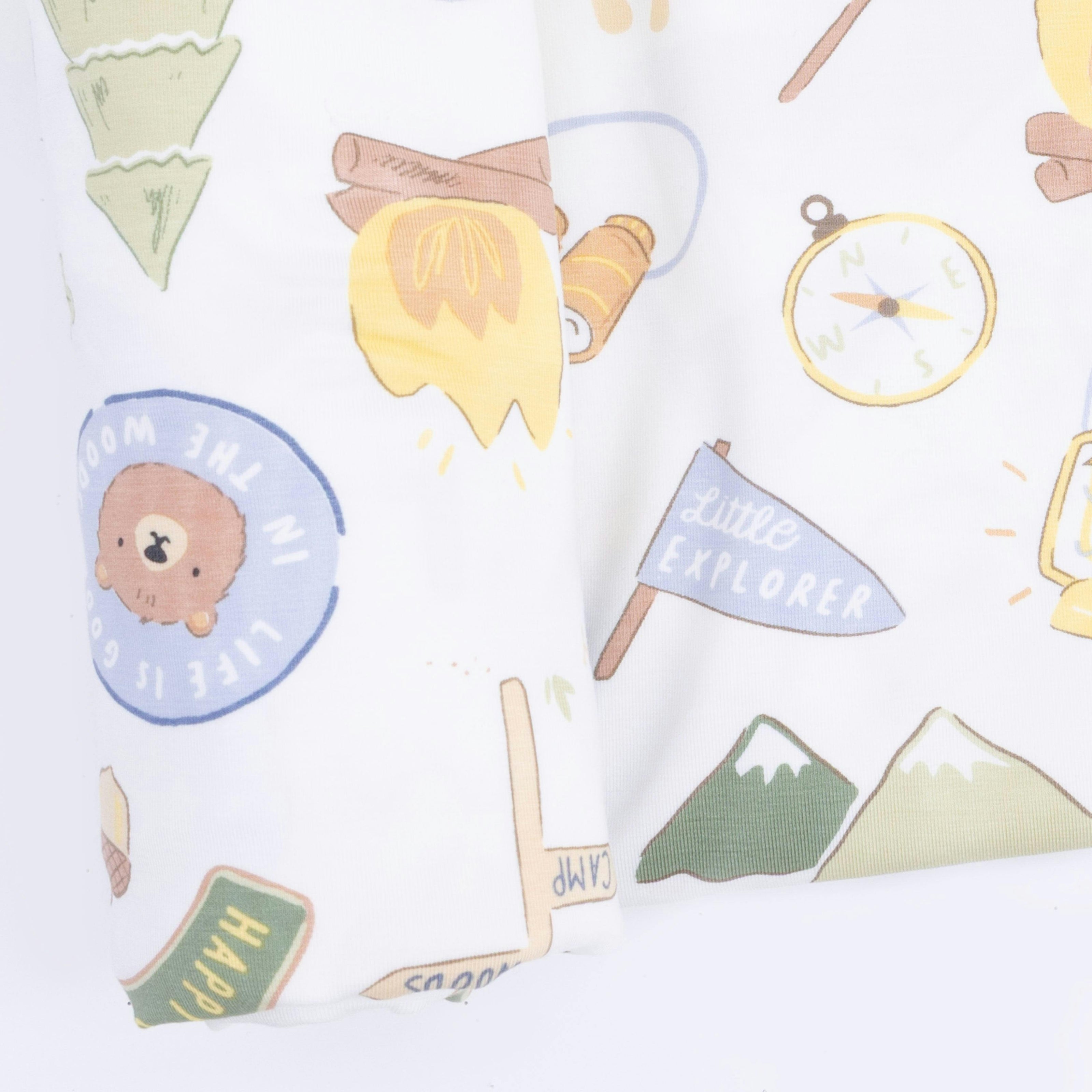 Camping Blue - Swaddle Blanket