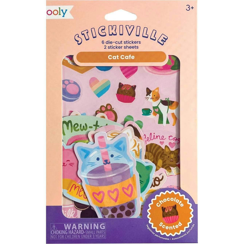 Stickiville Cat Cafe Scented Stickers