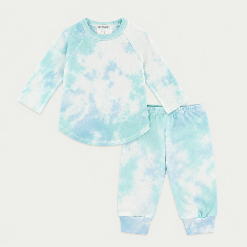 Lightweight French Terry Marble Long Sleeve Tee + Jogger Set