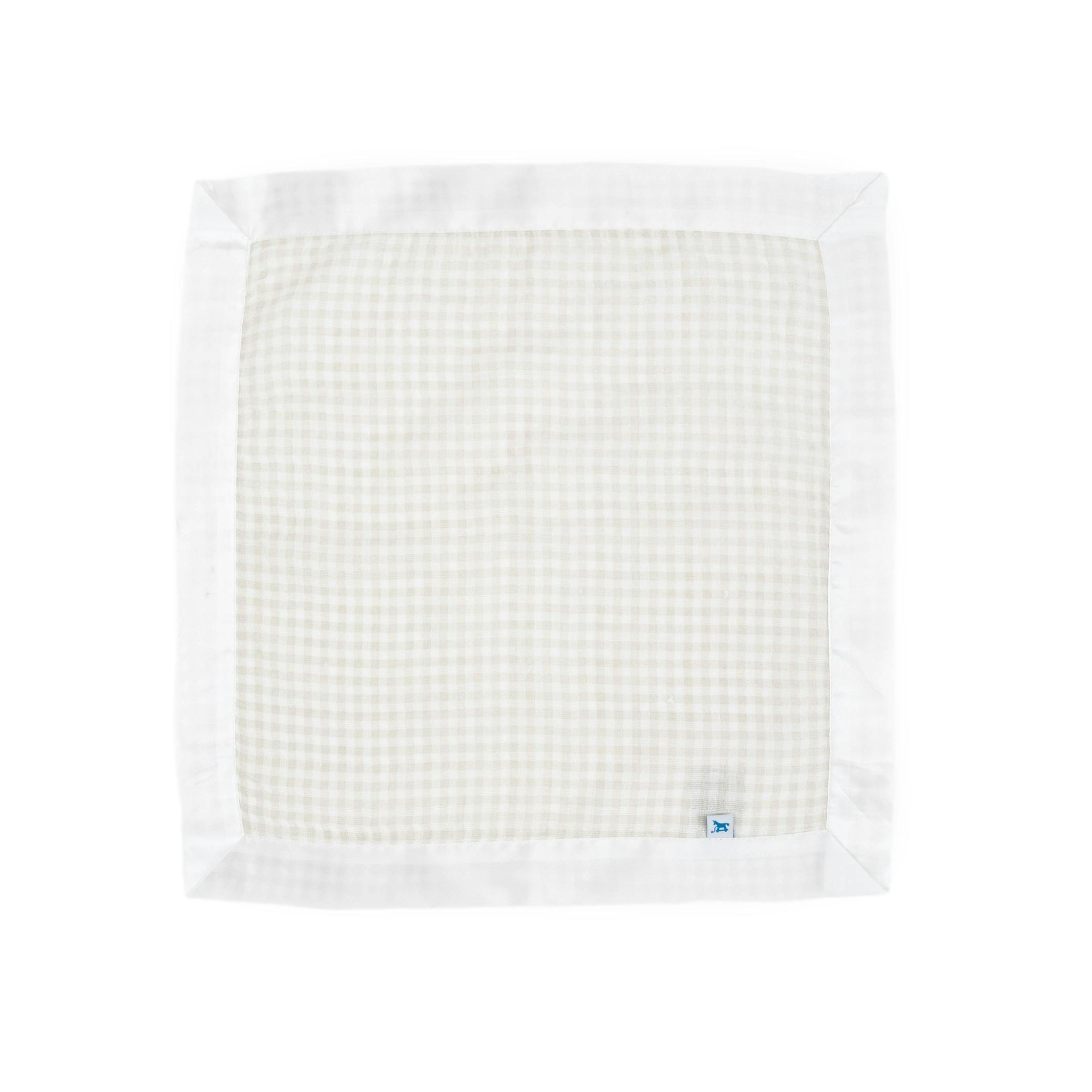 Cotton Muslin Security Blanket 3 Pack - Tan Gingham