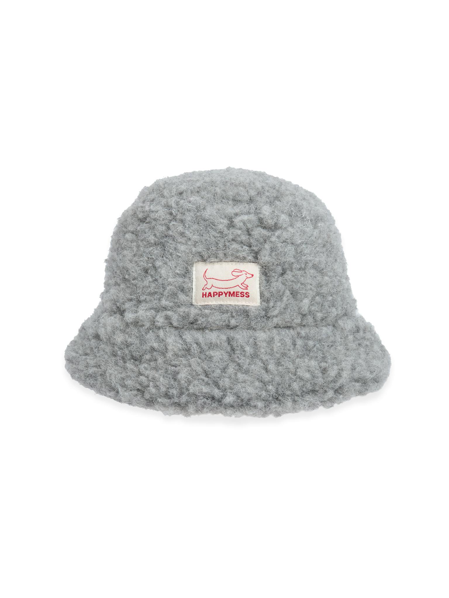 children's merino bucket hat - stone grey