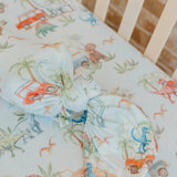 Knit Swaddle Blanket - Dino Explorer