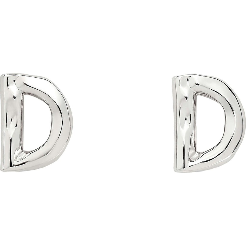Monogram Studs in Silver