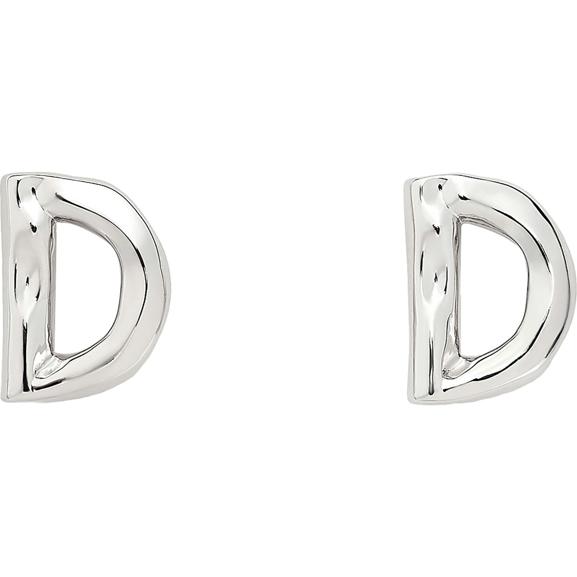 Monogram Studs in Silver