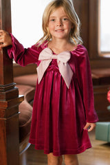 Mini Jewel Dress in Merry Magenta Velvet