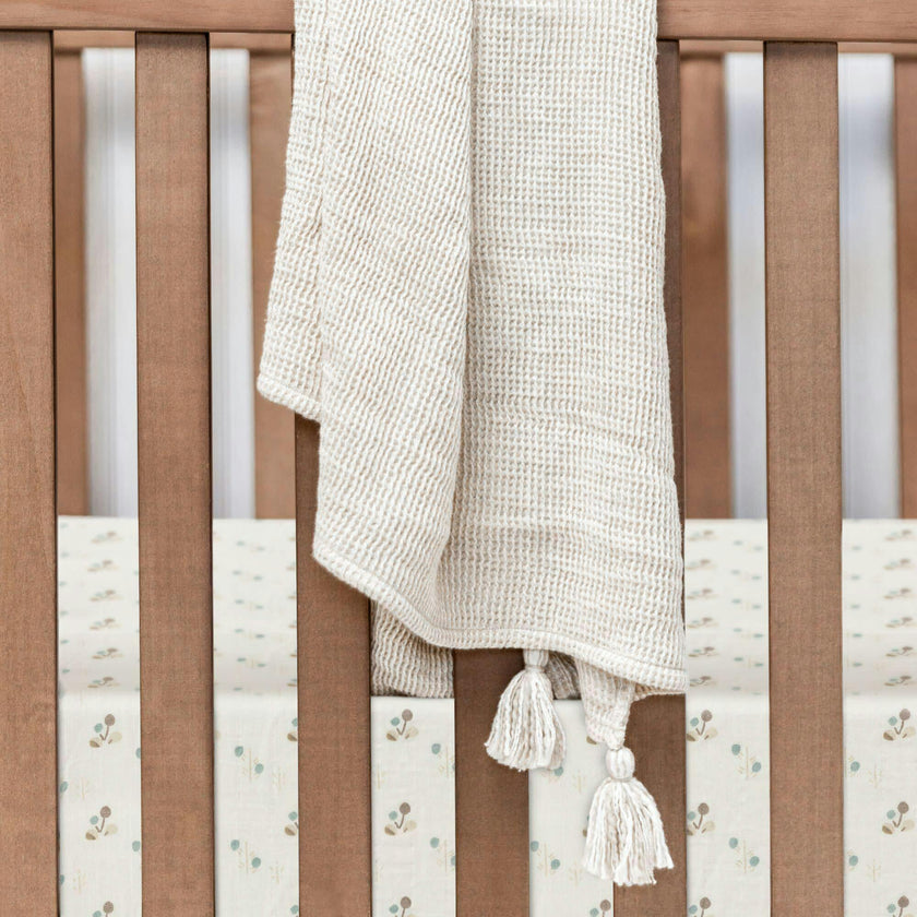 Organic Cotton Poppy Fitted Crib Sheet