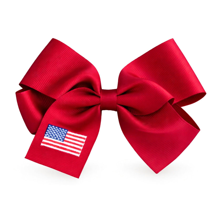 American Flag Hair Bow