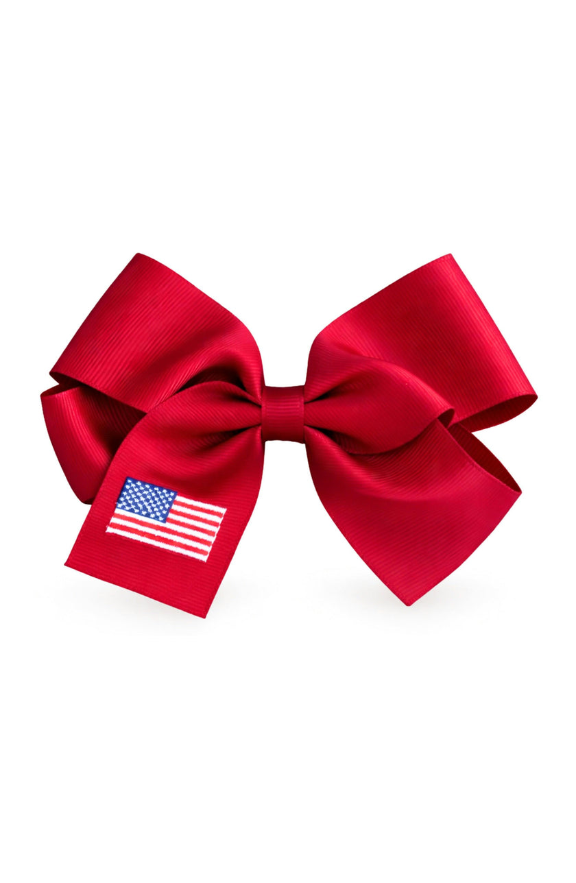 American Flag Hair Bow