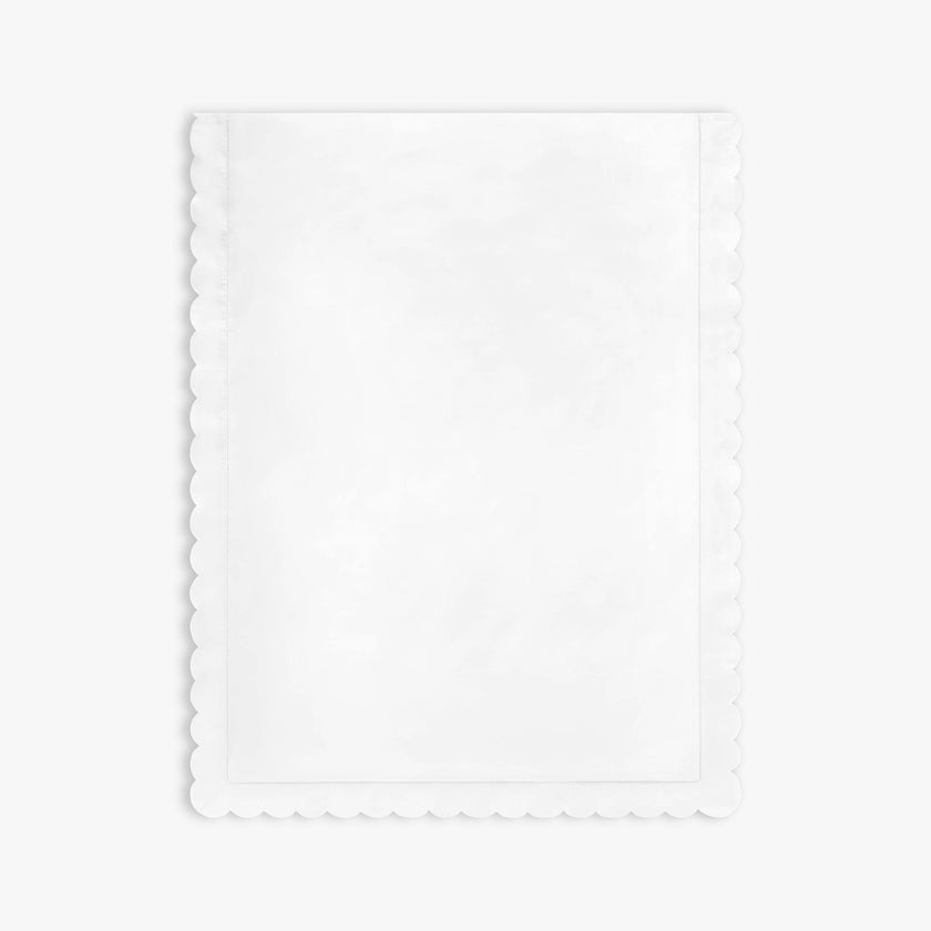 Scalloped Starlight Baby Duvet, White