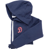 Hooded Zip-up Sweatshirt Retro Initial