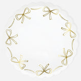 Gold Bow Dinner Plates