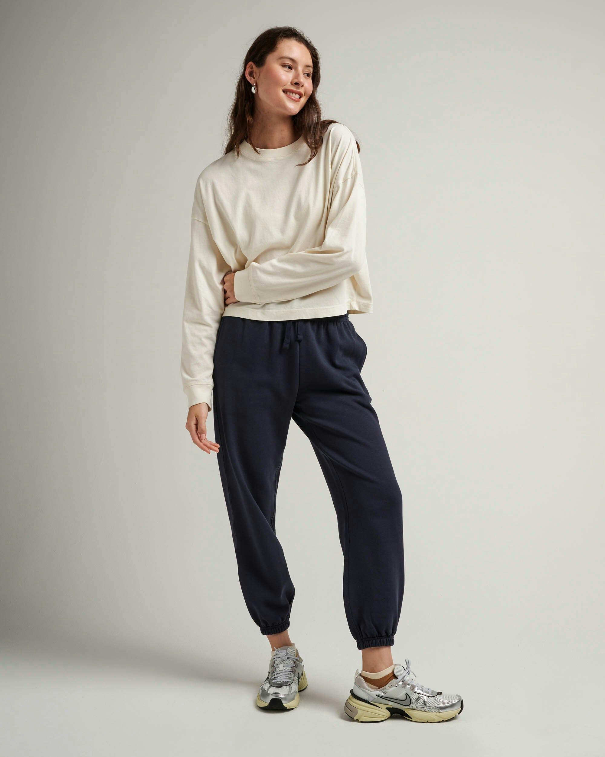 Womens Recycled Fleece Classic Sweatpant - Recycled Fleece - Blue Nights
