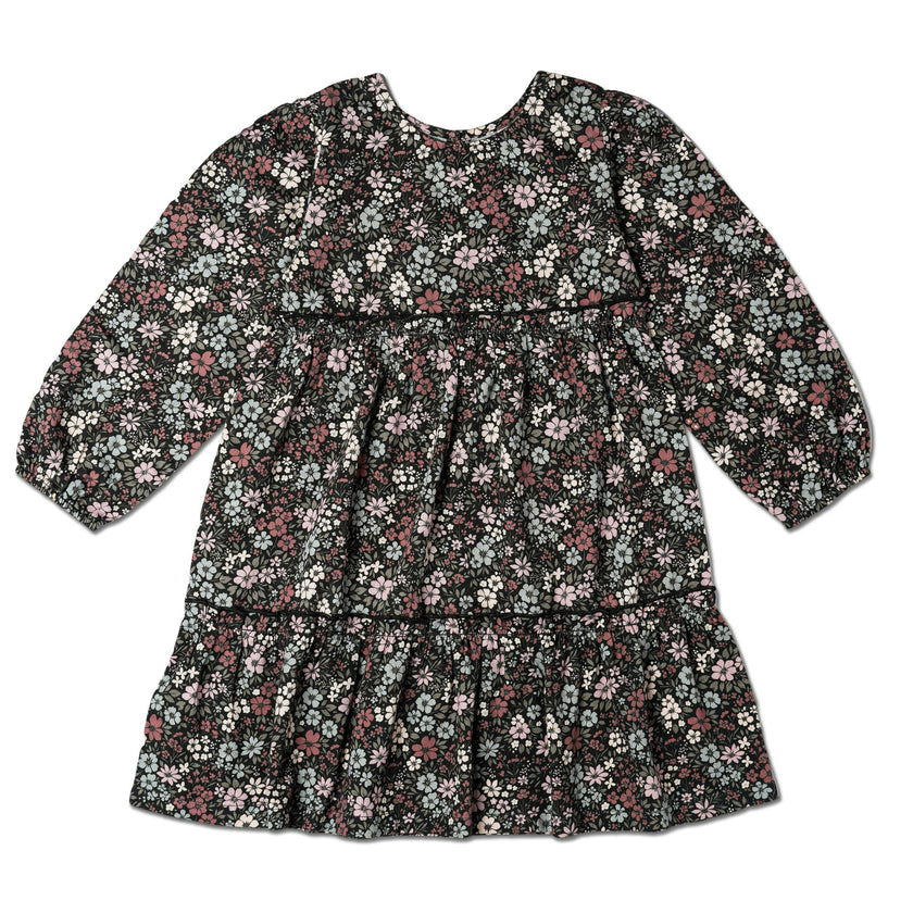 Organic Long Sleeve Tiered Dress
