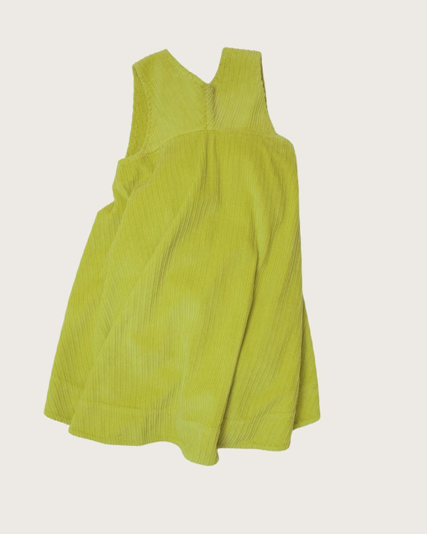 Avery Acid Green Cord Dress