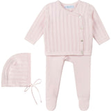 Pointelle Wrap Set with Hat Blue