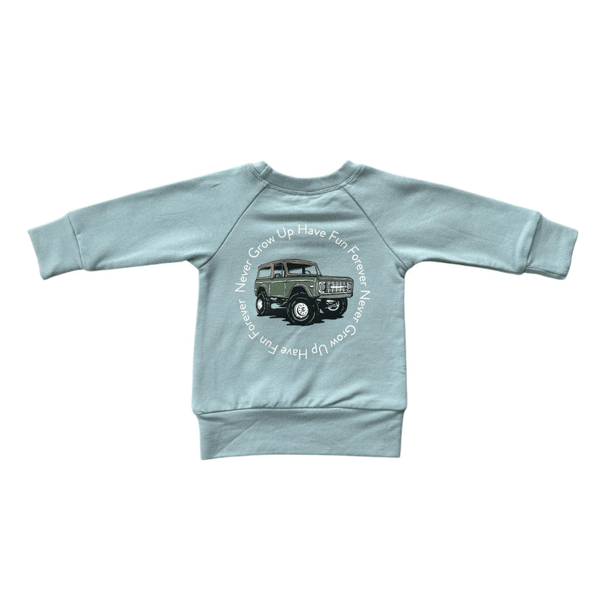 Boys Raglan Sweatshirt in Footprints