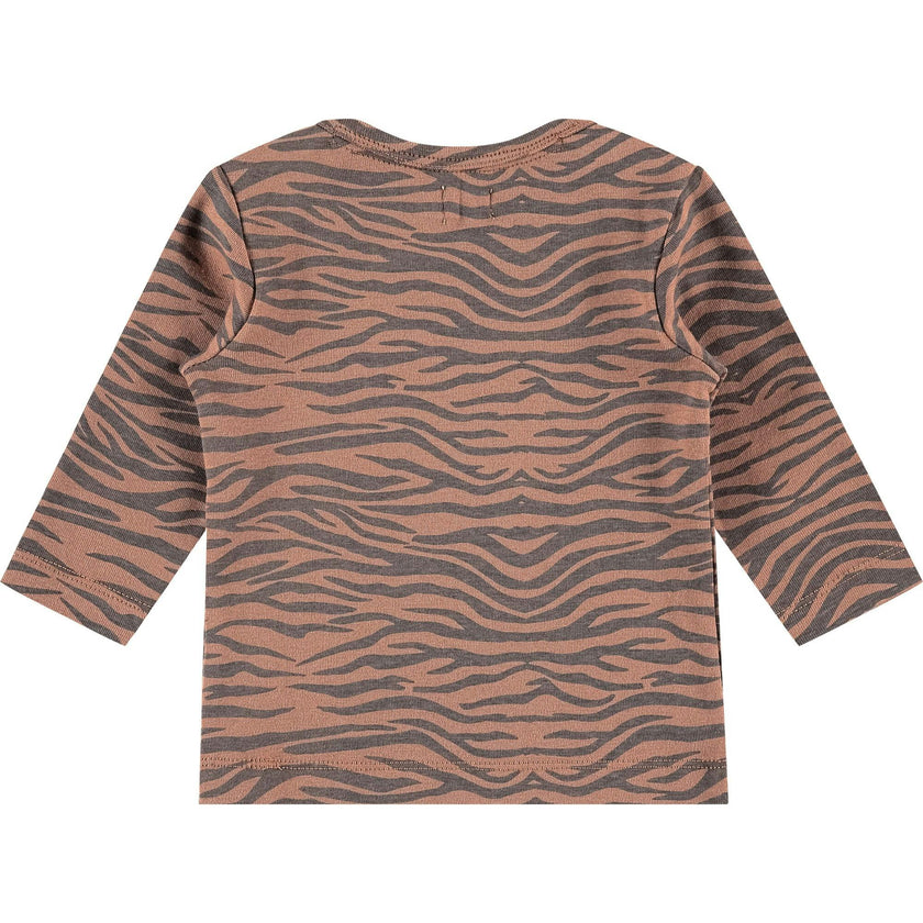 Knit Animal Print Long Sleeve Shirt