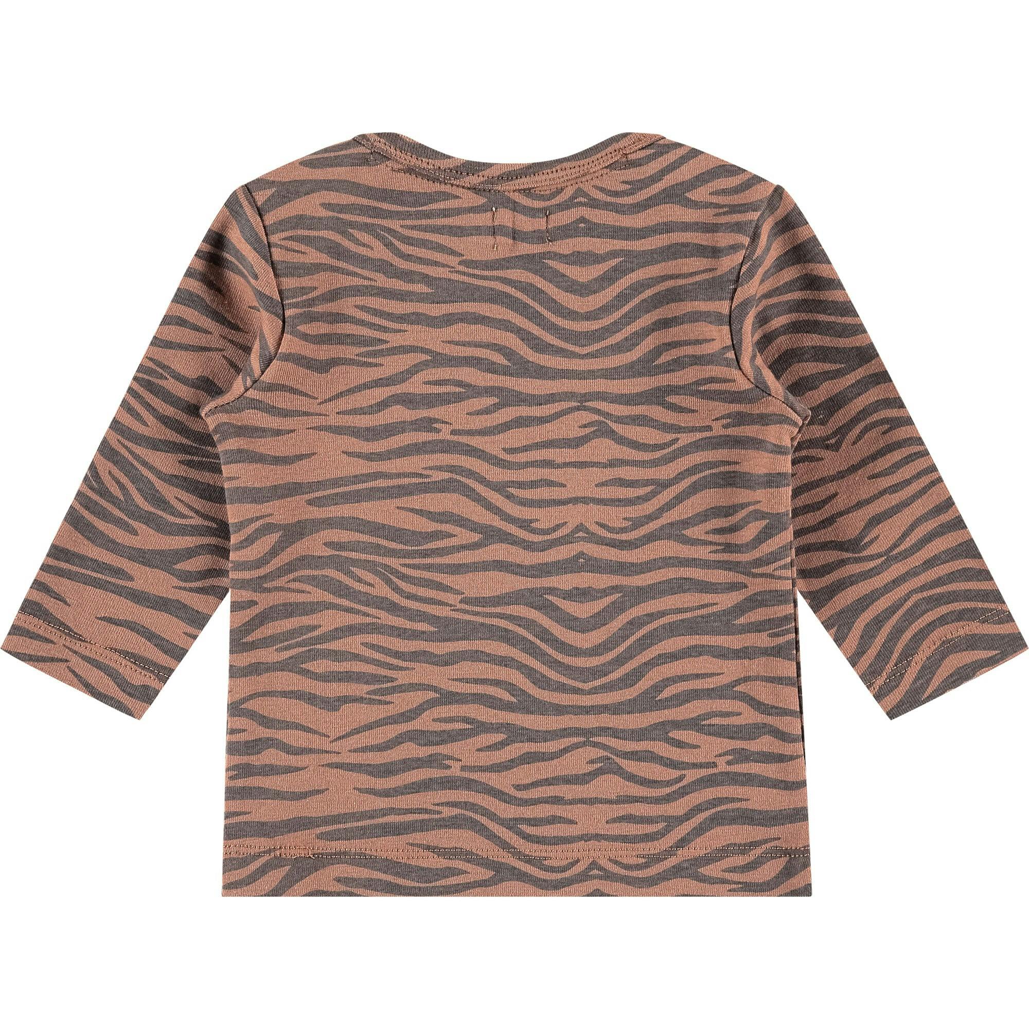 Knit Animal Print Long Sleeve Shirt