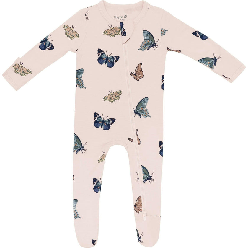 Zippered Footie in Blush, Pink