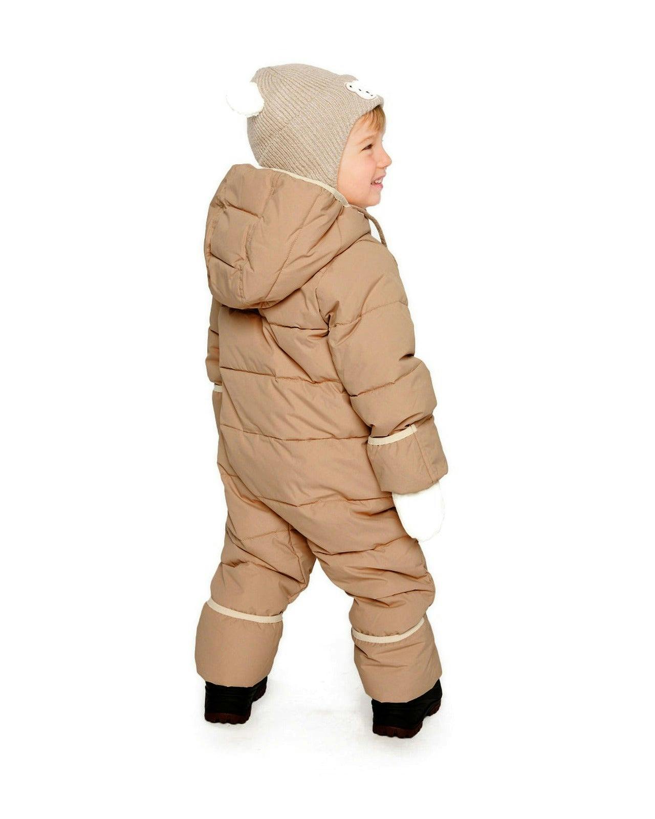 Baby Cloud One Piece Snowsuit Adapted For Car Seats Beige