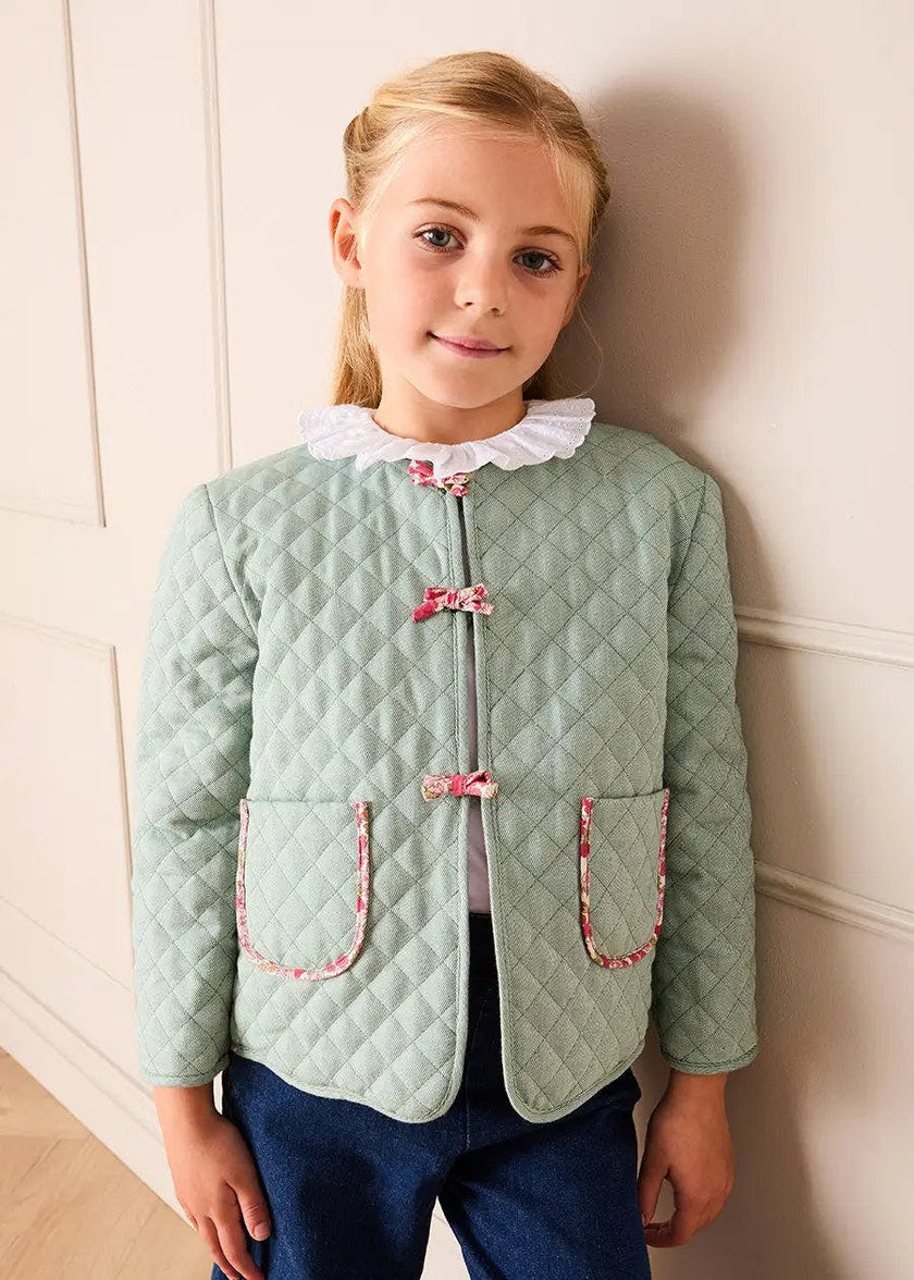Margret Floral Reversible Quilted Jacket in Pink (4-12yrs)