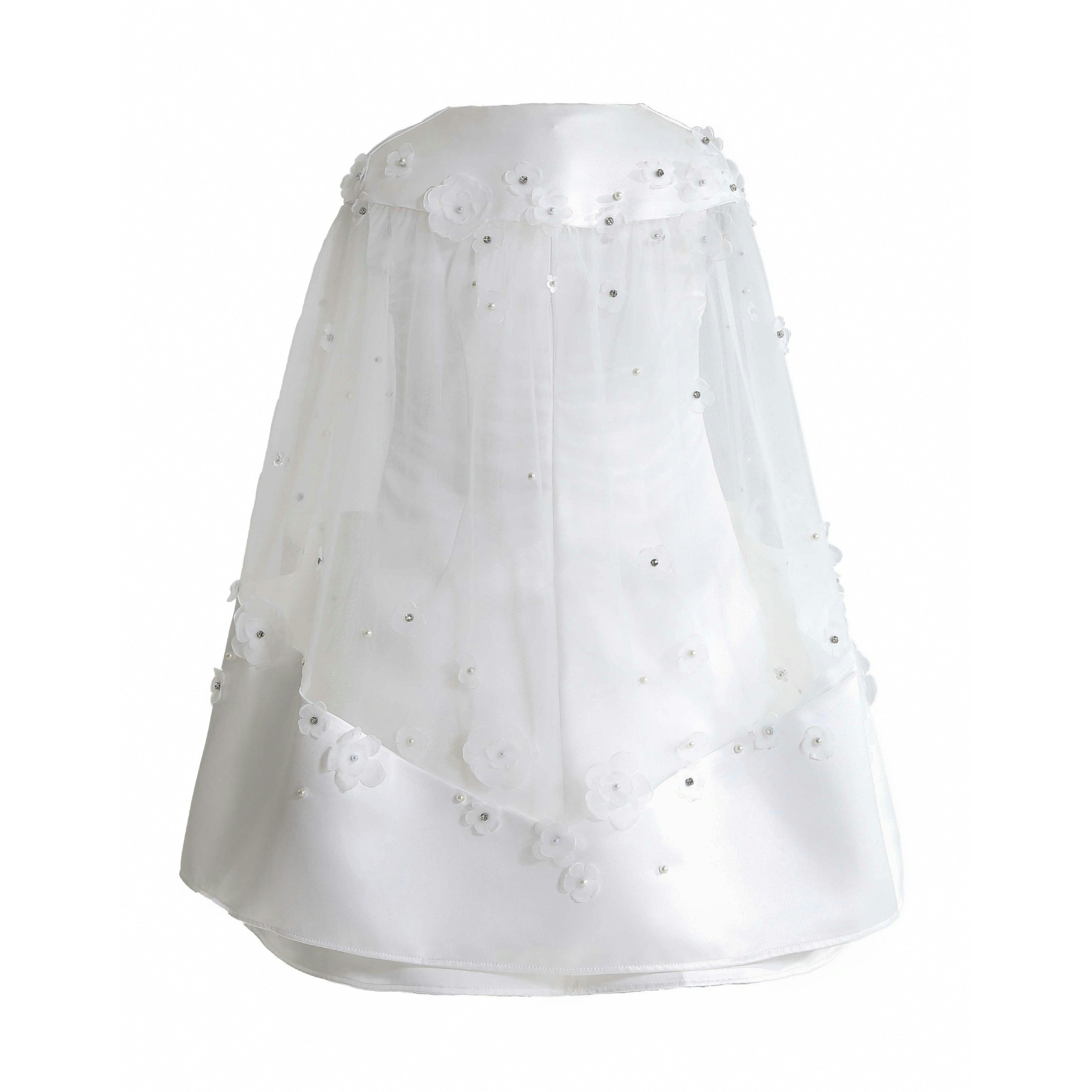 White HoneyBelle Floral Overlay Dress