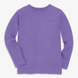Kids long sleeve slub pocket tee