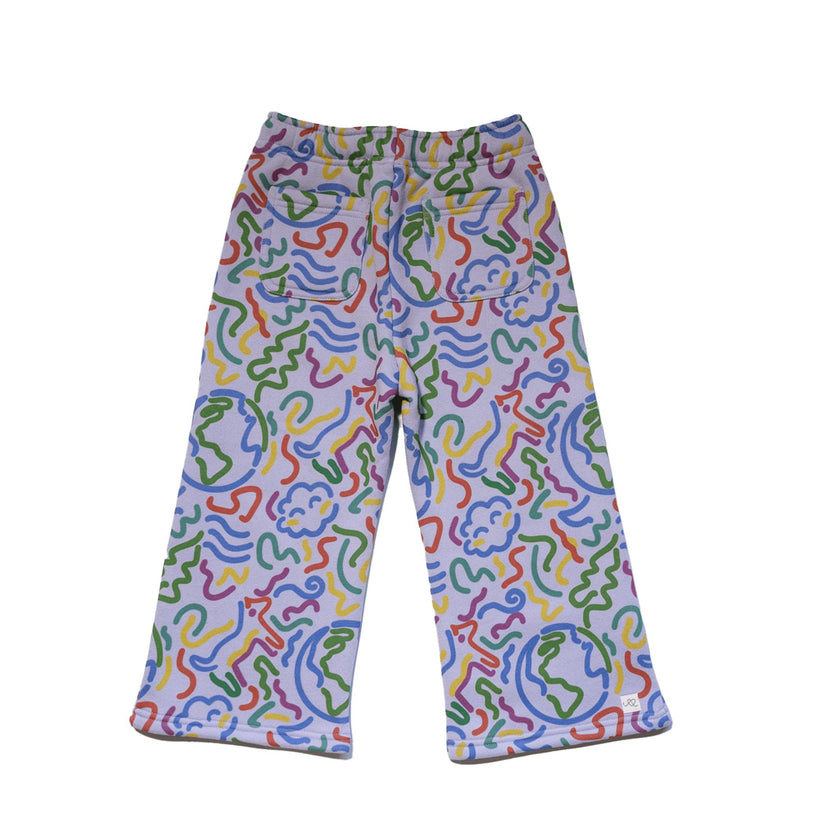 Riley Printed Drawstring Fleece Pant
