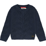 Abstract Knit Crew Neck Cardigan