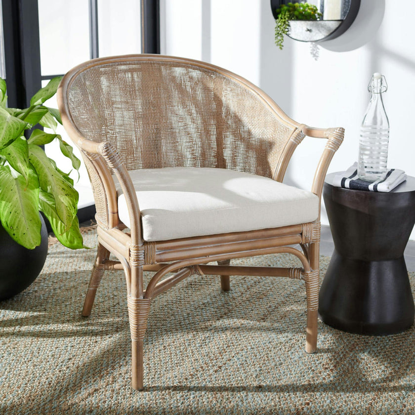 Dustin Rattan Accent Chair with Cushion