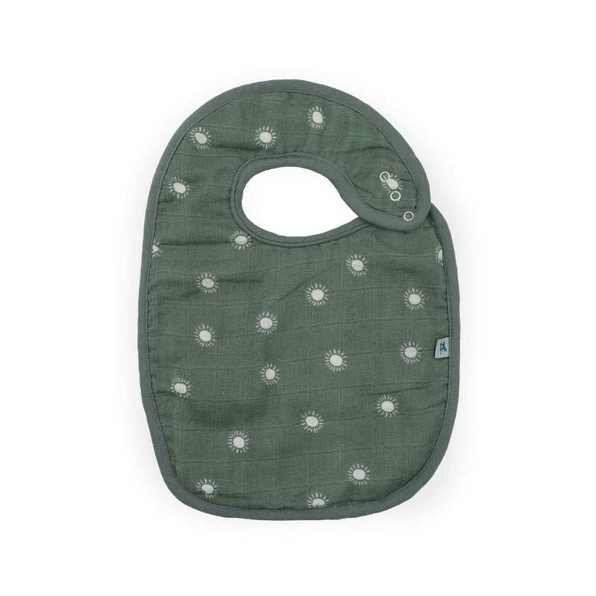 Organic Cotton Muslin Classic Bib 3 Pack - Sage Suns