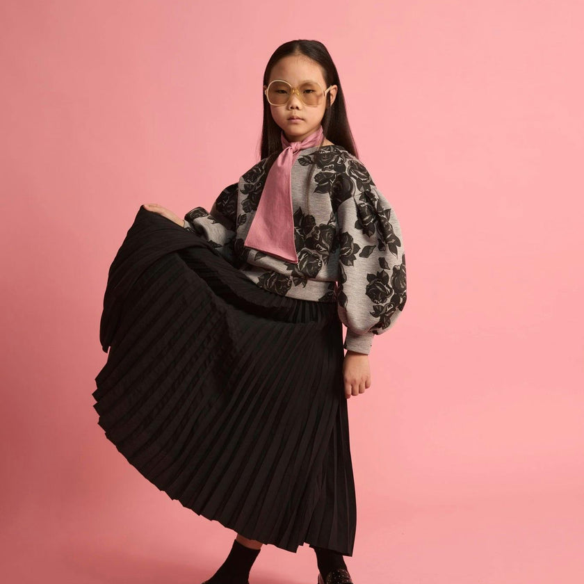 Cupro Pleated Skirt