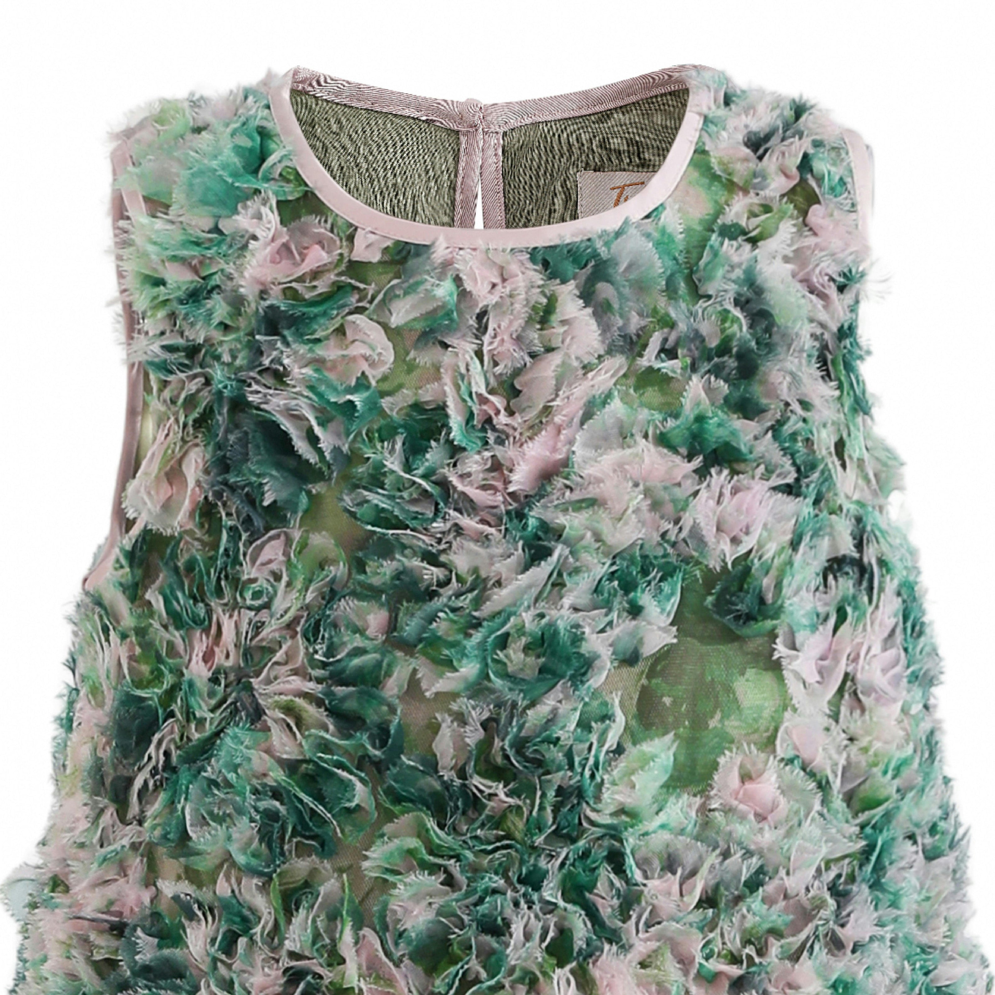 Green Sylvie Floral Textured Dress